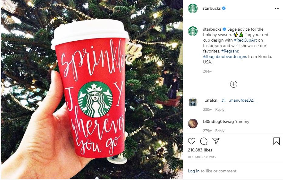 In 2016, Starbucks launched a Red Cup Design Challenge