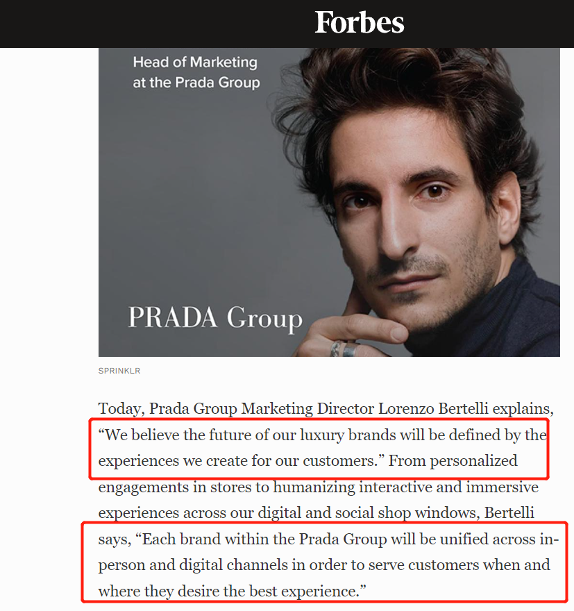 Based on this information, Prada started to strengthen its interaction capabilities and began to lay out its online communities on social media platforms