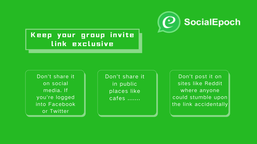 Keep your group invite link exclusive
